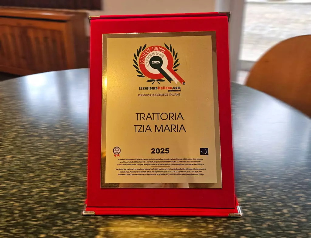 Trattoria TziaMaria Auszeichnung